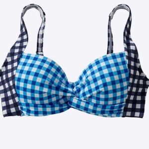 Draper James x Lands' End Twist Front Underwire Bikini Top Swimsuit